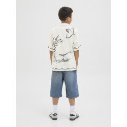 JACK & JONES JUNIOR Acapulco Resort Skjorte - Cloud Dancer