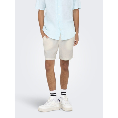 ONLY & SONS Bertil Waffle Shorts - Cloud Dancer