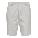 ONLY & SONS Linus Loose Hør Shorts - Glacier Gray