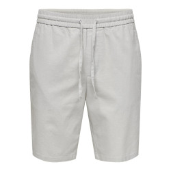 ONLY & SONS Linus Loose Hør Shorts - Glacier Gray
