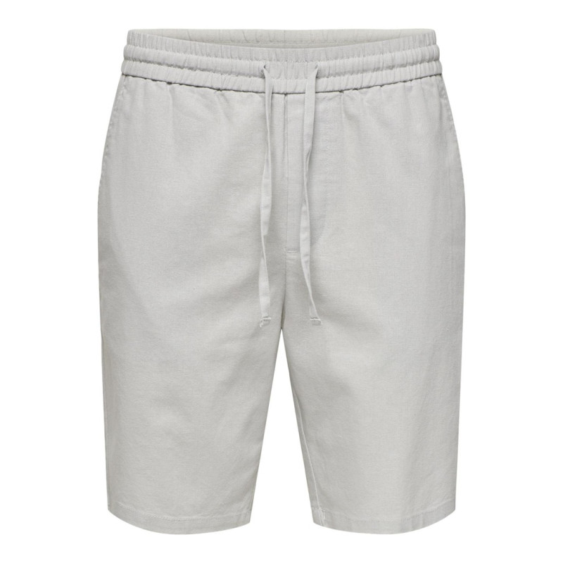 ONLY & SONS Linus Loose Hør Shorts - Glacier Gray