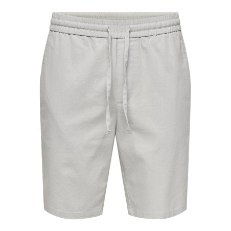 ONLY & SONS Linus Loose Hør Shorts - Glacier Gray