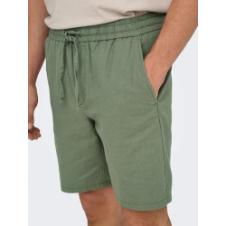 ONLY & SONS Linus Loose Hør Shorts - Sea Spray