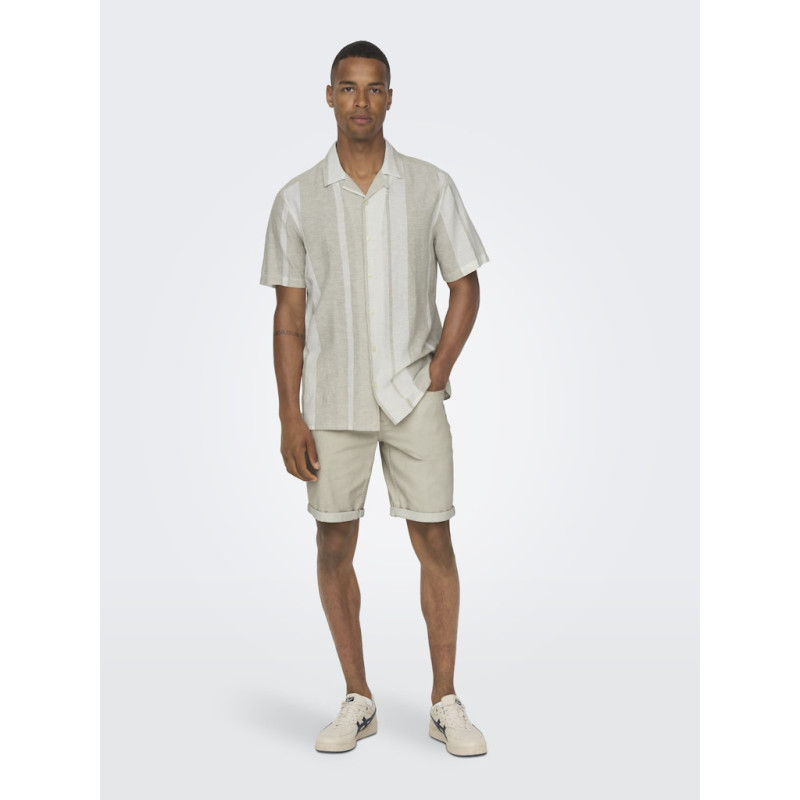 ONLY & SONS Caiden Hør Skjorte - Vintage Khaki