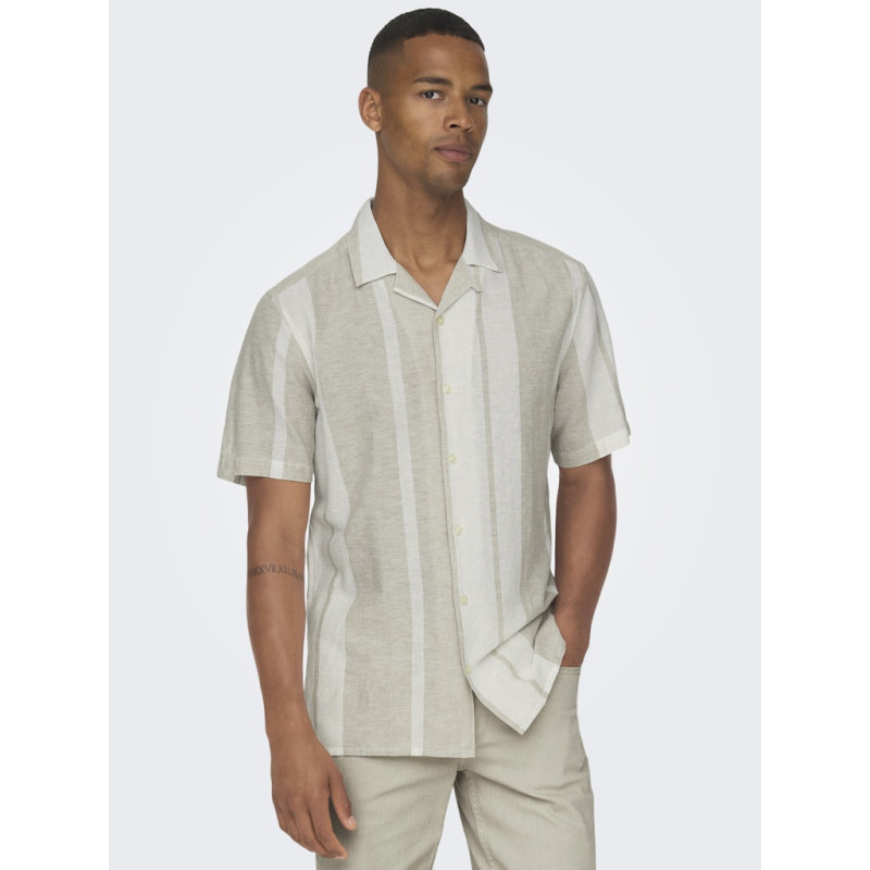 ONLY & SONS Caiden Hør Skjorte - Vintage Khaki