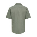 ONLY & SONS Caiden S/S Hør Skjorte - Swamp