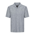 ONLY & SONS Caiden S/S Hør Skjorte - Dress Blues