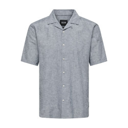 ONLY & SONS Caiden S/S Hør Skjorte - Dress Blues