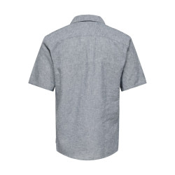 ONLY & SONS Caiden S/S Hør Skjorte - Dress Blues