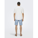 ONLY & SONS Caiden S/S Hør Skjorte - Hvid