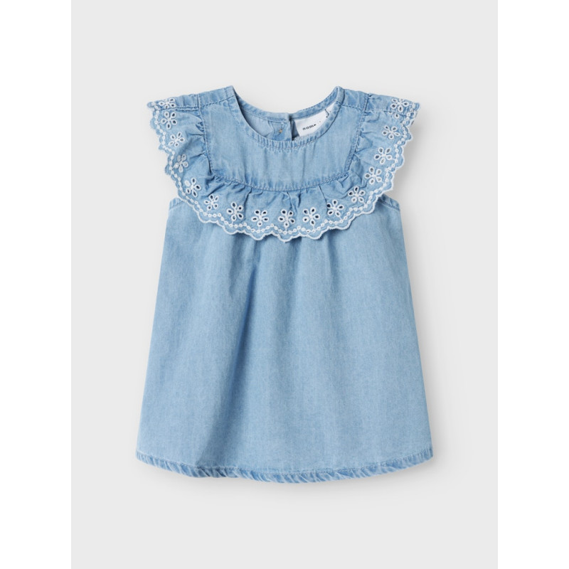 NAME IT BABY Hera Denim Kjole - Light Blue Denim