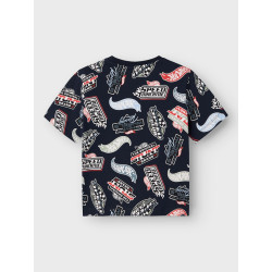 NAME IT MINI Mary Hotwheels T-shirt - Navy Blazer