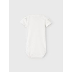 NAME IT BABY Hillie S/S Bodystocking - Bright White