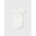 NAME IT BABY Hillie S/S Bodystocking - Bright White