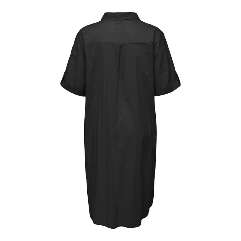 ONLY CARMAKOMA Coco S/S Skjortekjole - Sort
