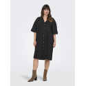 ONLY CARMAKOMA Coco S/S Skjortekjole - Sort