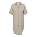 ONLY CARMAKOMA Coco S/S Skjortekjole - Feather Gray