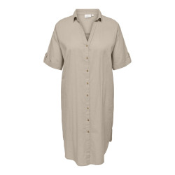 ONLY CARMAKOMA Coco S/S Skjortekjole - Feather Gray