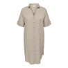 ONLY CARMAKOMA Coco S/S Skjortekjole - Feather Gray