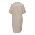 ONLY CARMAKOMA Coco S/S Skjortekjole - Feather Gray