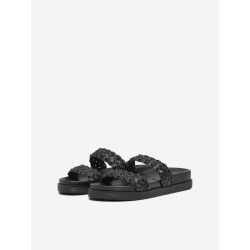 ONLY Minnie PU Flet Sandal - Sort