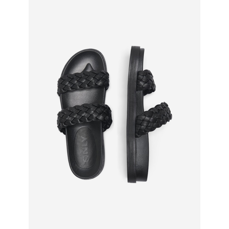 ONLY Minnie PU Flet Sandal - Sort