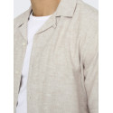 ONLY & SONS Caiden S/S Hør Skjorte - Chinchilla