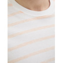 JJ REBEL Pike Stribet T-shirt - Apricot Ice