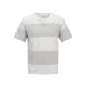 JJ REBEL Pike Stribet T-shirt - Crockery