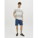 JJ REBEL Pike Stribet T-shirt - Crockery