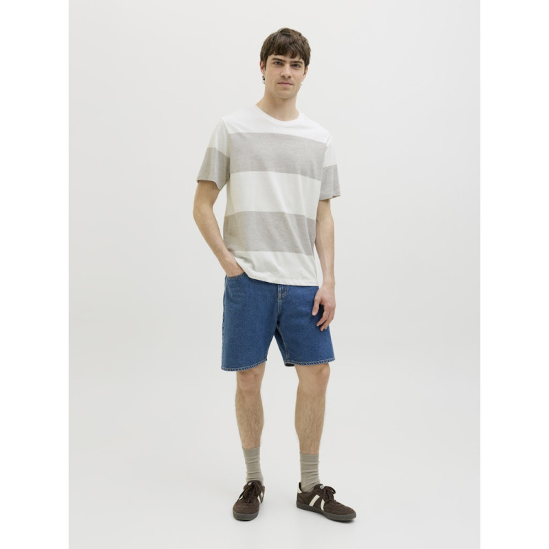 JJ REBEL Pike Stribet T-shirt - Crockery