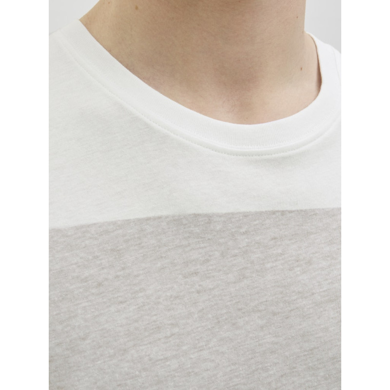 JJ REBEL Pike Stribet T-shirt - Crockery