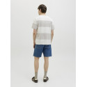 JJ REBEL Pike Stribet T-shirt - Crockery