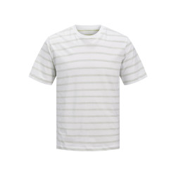 JJ REBEL Pike Stribet T-shirt - Desert Sage