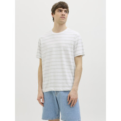 JJ REBEL Pike Stribet T-shirt - Desert Sage