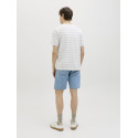 JJ REBEL Pike Stribet T-shirt - Desert Sage