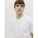 JJ REBEL Pike Stribet T-shirt - Desert Sage