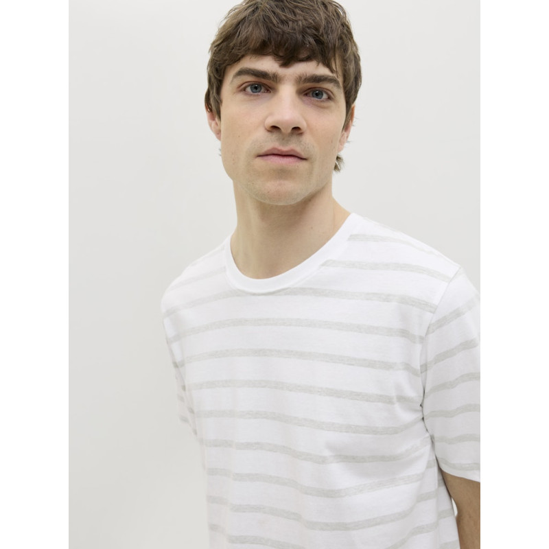 JJ REBEL Pike Stribet T-shirt - Desert Sage