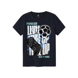 NAME IT KIDS Adian Fifae T-shirt - Navy Blazer