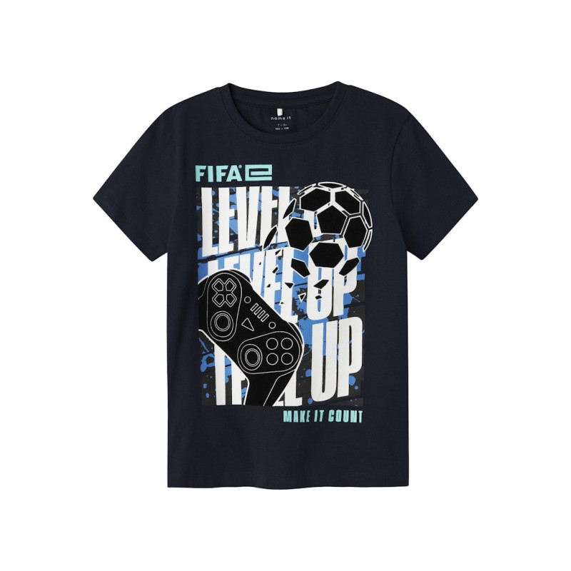 NAME IT KIDS Adian Fifae T-shirt - Navy Blazer