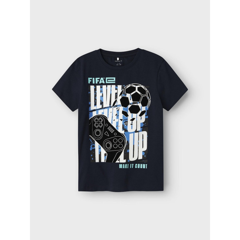 NAME IT KIDS Adian Fifae T-shirt - Navy Blazer