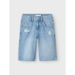 NAME IT KIDS Bella Skater Denim Shorts 5630 - Medium Blue Denim