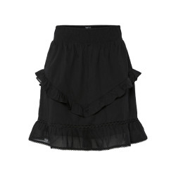 PIECES Astrid Kort Nederdel - Sort