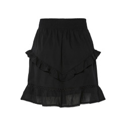 PIECES Astrid Kort Nederdel - Sort