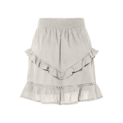 PIECES Astrid Kort Nederdel - White Sand