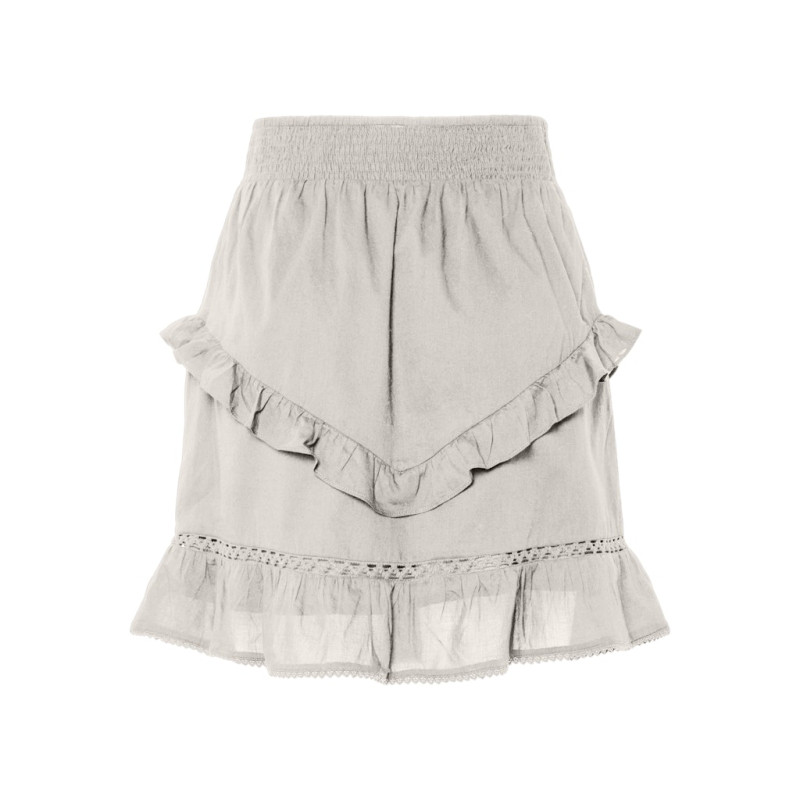 PIECES Astrid Kort Nederdel - White Sand