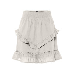PIECES Astrid Kort Nederdel - White Sand