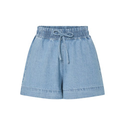 PIECES Flora Denim Shorts - Light Blue Denim