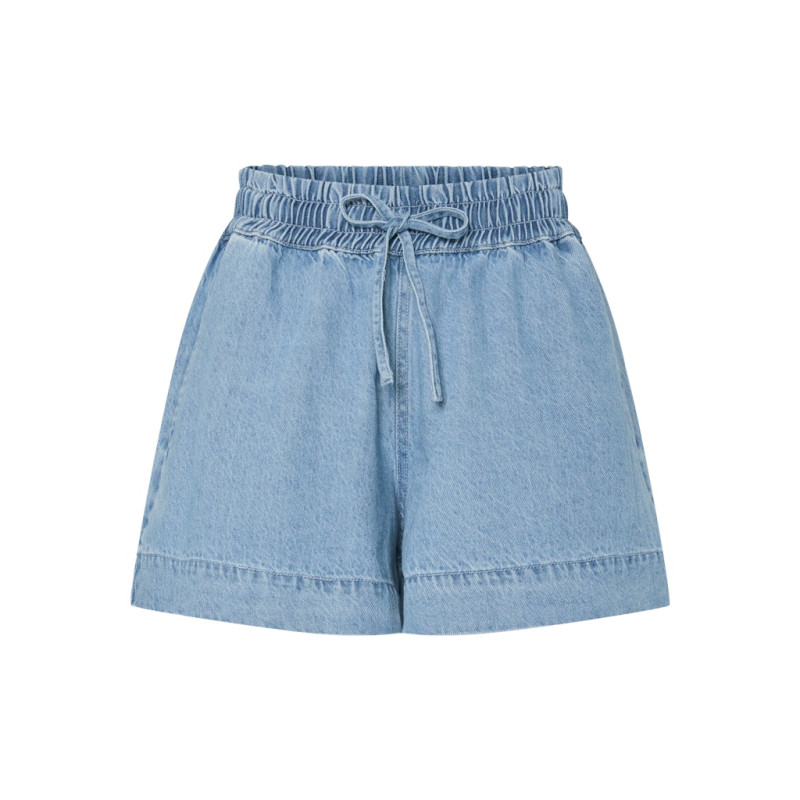 PIECES Flora Denim Shorts - Light Blue Denim