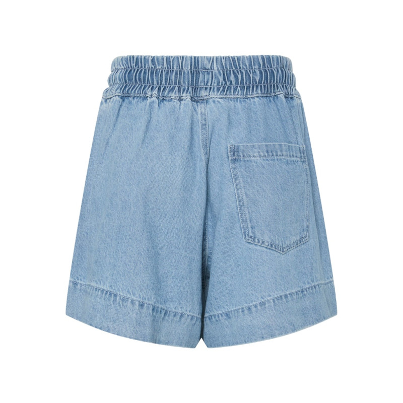 PIECES Flora Denim Shorts - Light Blue Denim